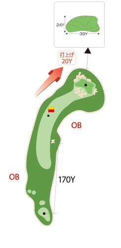 大石コース HOLE 09 / Par 4