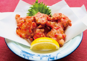 紅しょうがと蓮根のつまみ揚げ